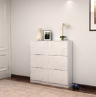 Living Room White Storage Shoe Cabinet With Shoe Rack French Style